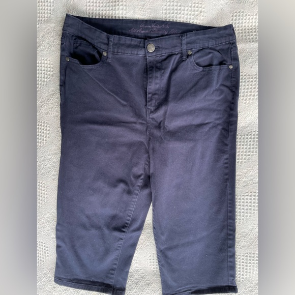 Gloria Vanderbilt Navy Ankle Jeans - Picture 1 of 4
